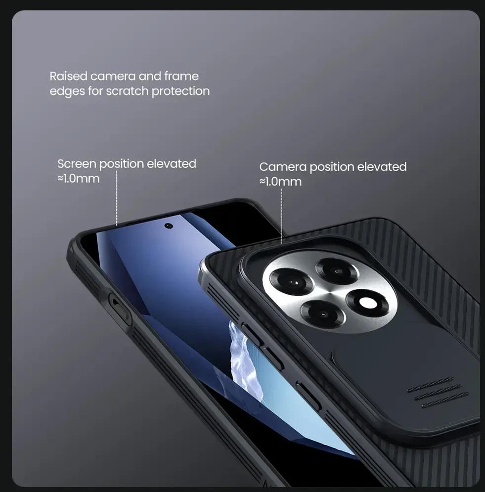 Nillkin CamShield PRO Hard Case skirta OnePlus 13R dėklas telefonui juodos spalvos
