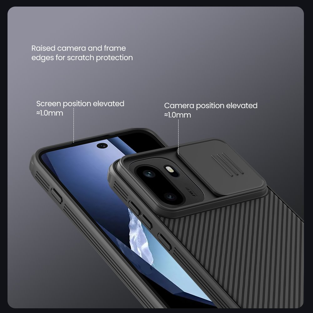Nillkin CamShield PRO Hard dėklas skirtas OnePlus 15R juodos spalvos