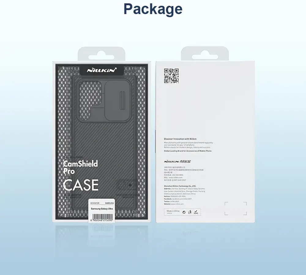 Dėklas Nillkin CamShield Pro skirtas SAMSUNG S22 ULTRA - juodas