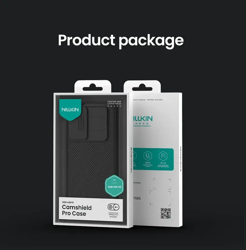 Nillkin CamShield PRO Hard Case skirta Samsung Galaxy A36 5G dėklas telefonui juodos spalvos