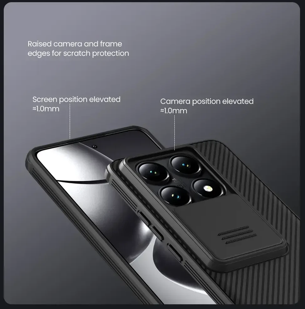 Nillkin CamShield PRO Hard Xiaomi 14T Pro dėklas telefonui juodos spalvos