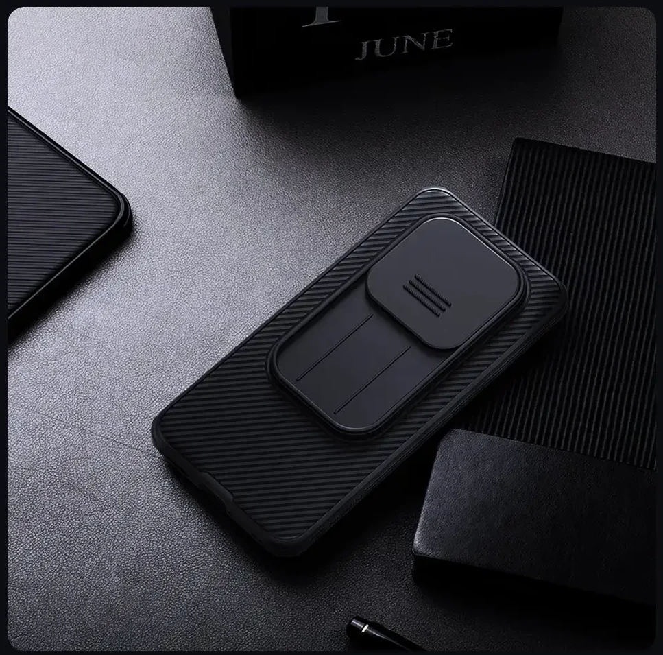 Nillkin CamShield PRO Hard dėklas skirtas Xiaomi Redmi Note 15 Pro+ 5G Juodas