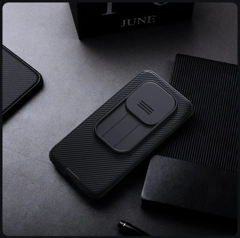 Nillkin CamShield PRO Hard dėklas skirtas Xiaomi Redmi Note 15 Pro 5G Juodas
