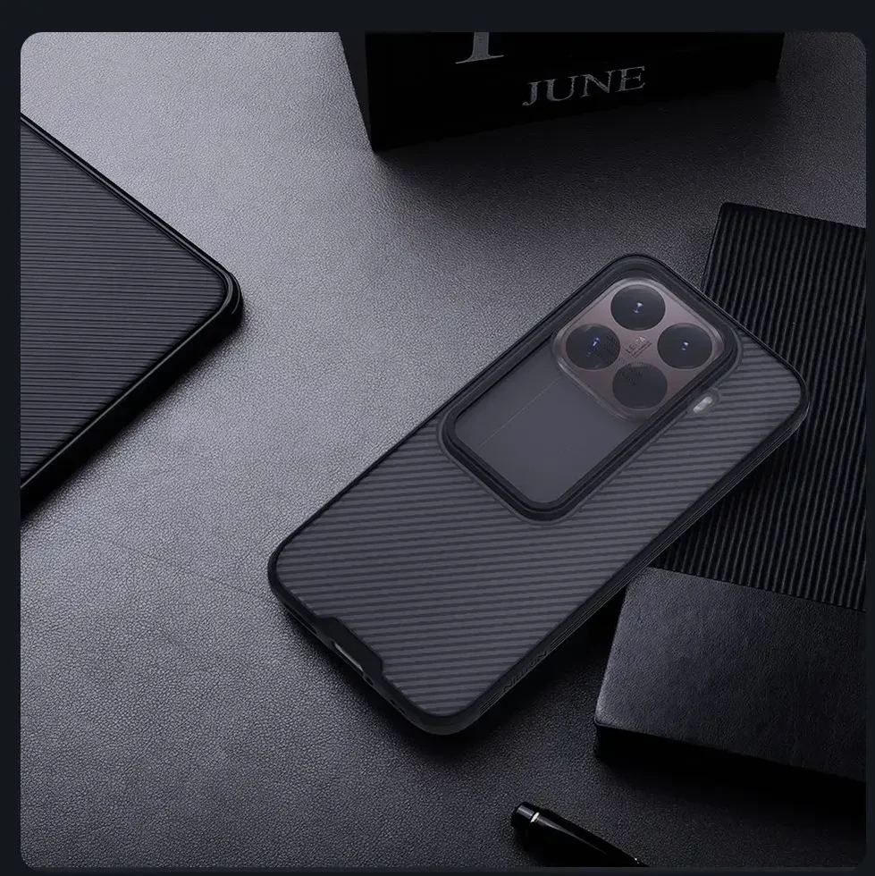Nillkin CamShield PRO Hard dėklas skirtas Xiaomi 15T Pro Transparent juodos spalvos