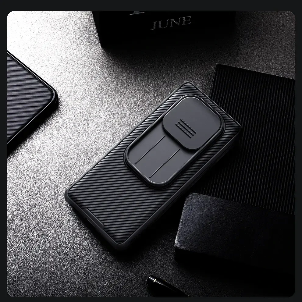 Nillkin CamShield PRO Hard Xiaomi Redmi Note 14 Pro 5G/Poco X7 5G dėklas telefonui juodos spalvos