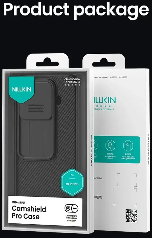 Nillkin CamShield PRO Hard dėklas skirtas Xiaomi 15T Pro juodos spalvos