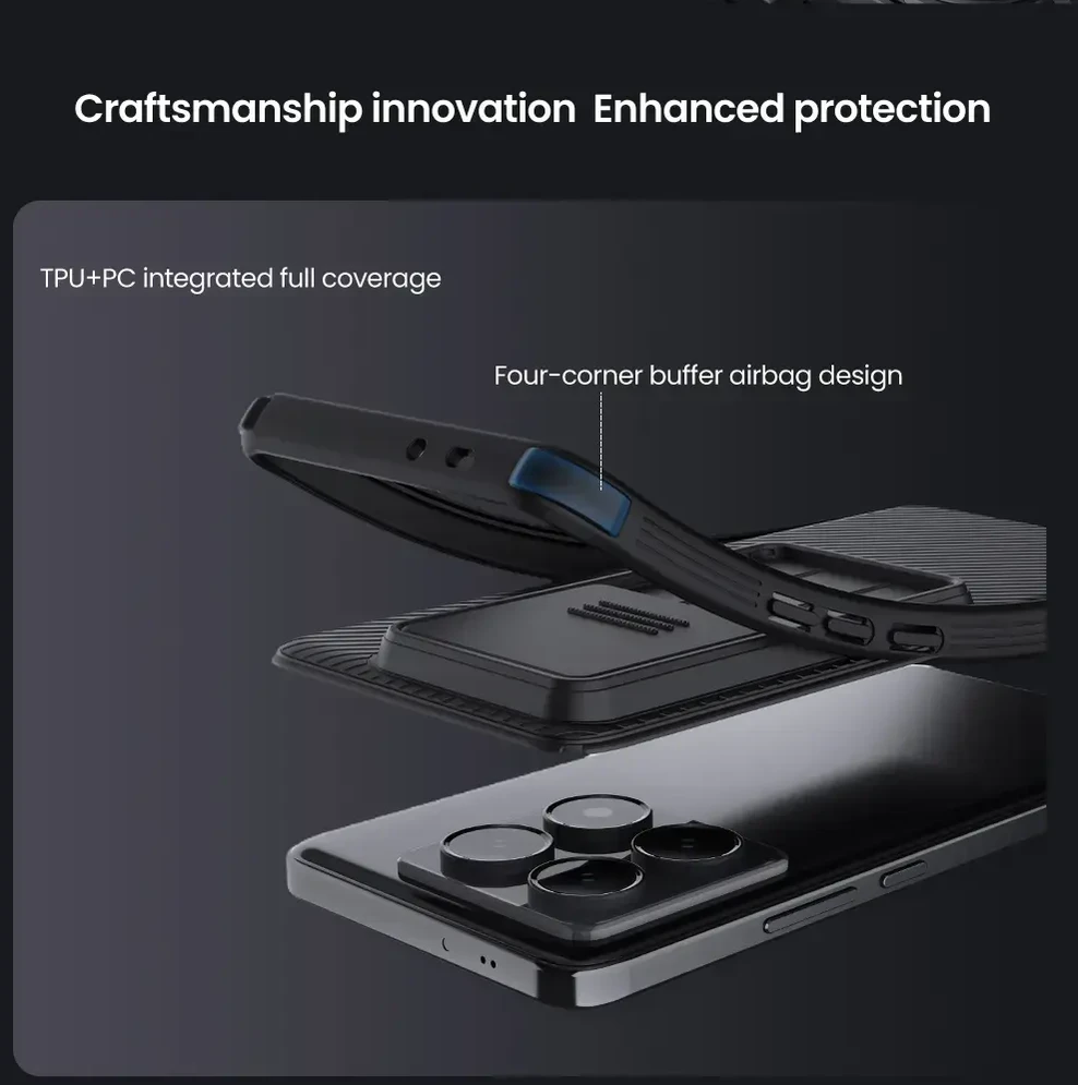 Nillkin CamShield PRO Hard Xiaomi 14T Pro dėklas telefonui juodos spalvos