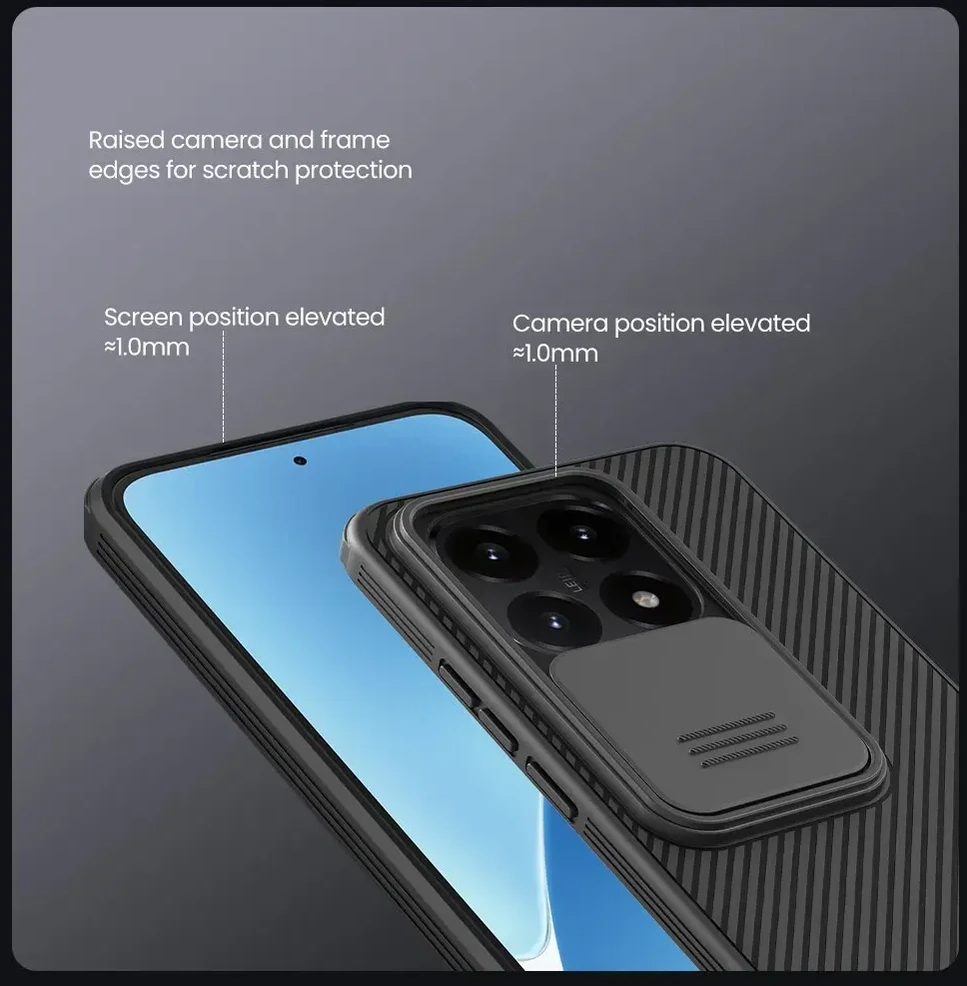 Nillkin CamShield PRO Hard dėklas skirtas Xiaomi 15T juodos spalvos