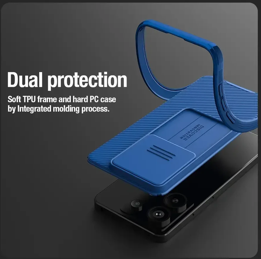 Xiaomi Redmi Note 13 Pro 5G Nillkin CamShield Pro dėklas telefonui juodos spalvos