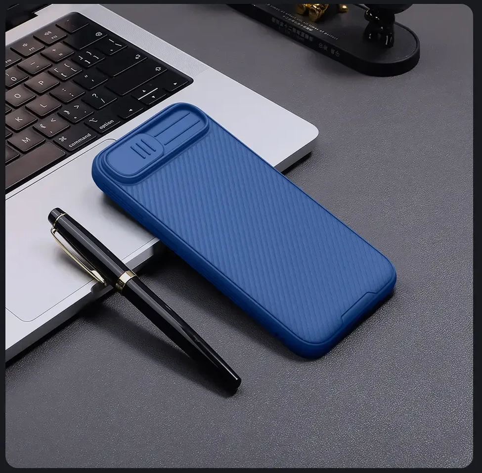 Nillkin CamShield Pro Apple iPhone 16e – dėklas telefonui mėlynos spalvos