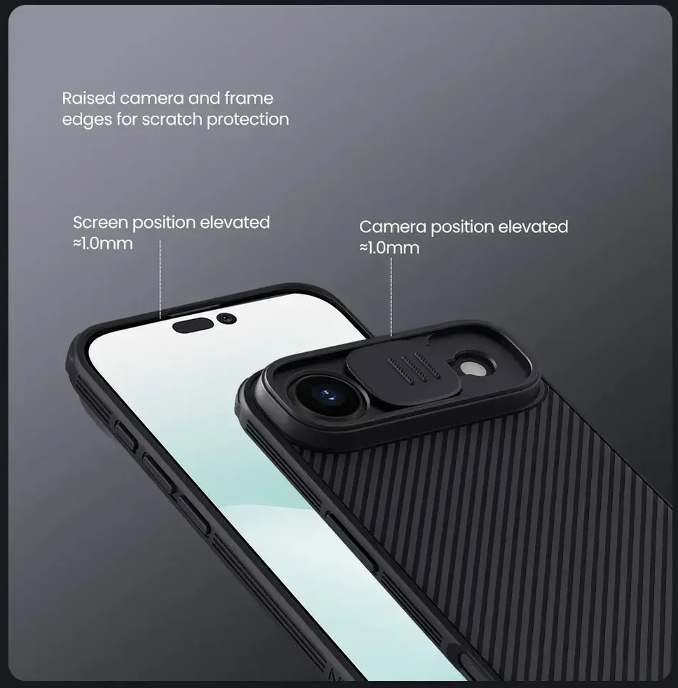 Nillkin CamShield PRO Magnetic Hard dėklas skirtas Apple iPhone Air juodos spalvos