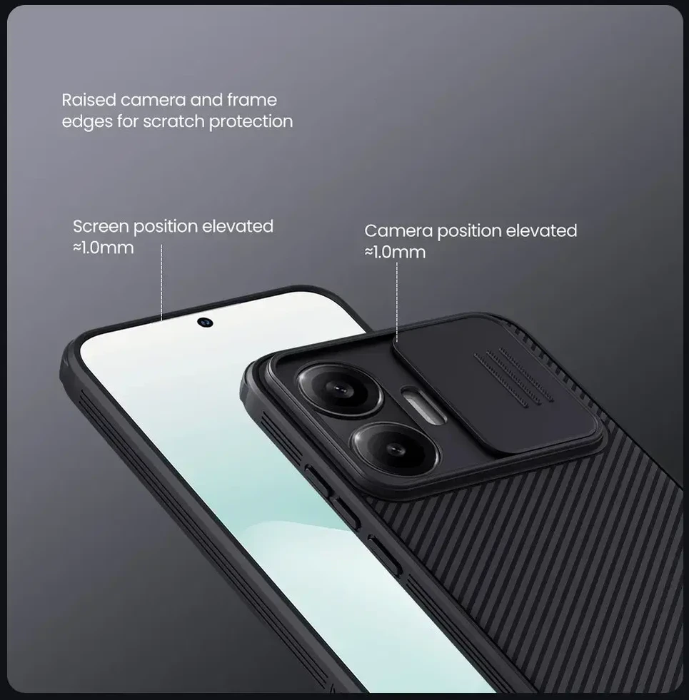 Nillkin CamShield PRO Magnetic Hard dėklas skirtas Poco F7 juodos spalvos