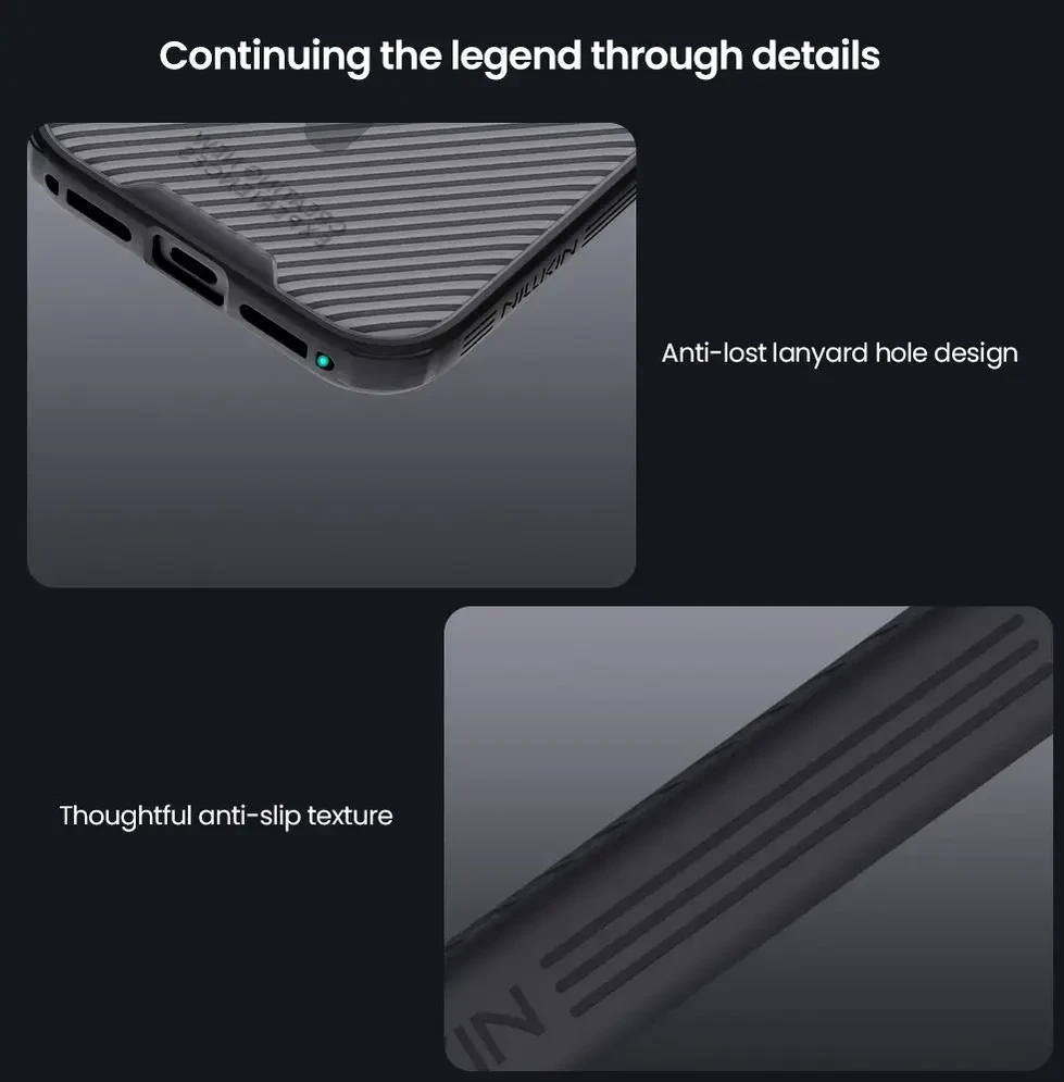 „Nillkin CamShield PRO Magnetic“ kietas dėklas, skirtas „Apple iPhone 17 Pro“, permatomas juodas