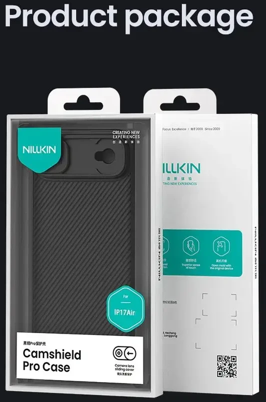 Nillkin CamShield PRO dėklas skirtas Apple iPhone 17 Air juodos spalvos