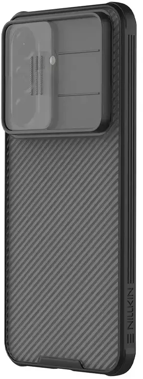 Nillkin CamShield PRO Hard dėklas skirtas Samsung Galaxy A57 skaidrus juodos spalvos