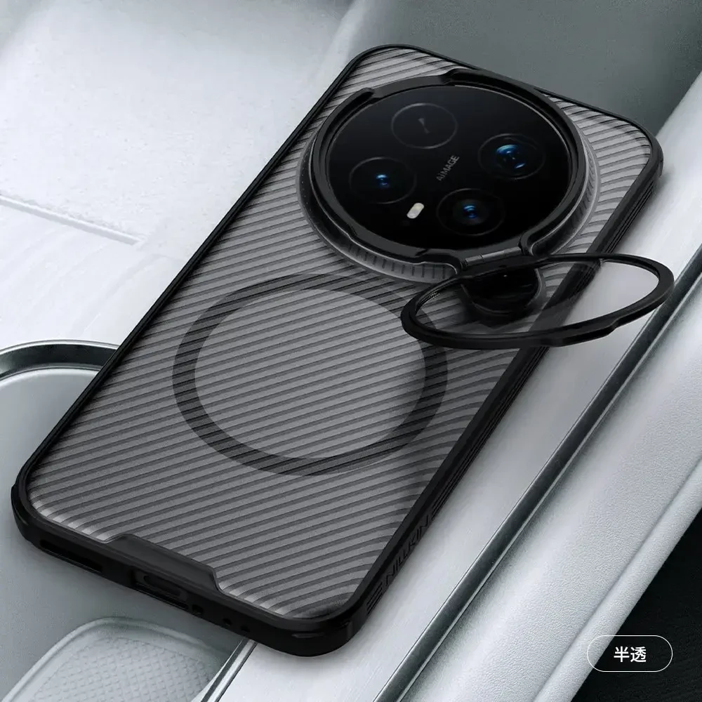 Nillkin CamShield Prop telefono dėklas su stovu skirtas Magic 8 Pro permatomas juodas (su kameros objektyvo apsauga)