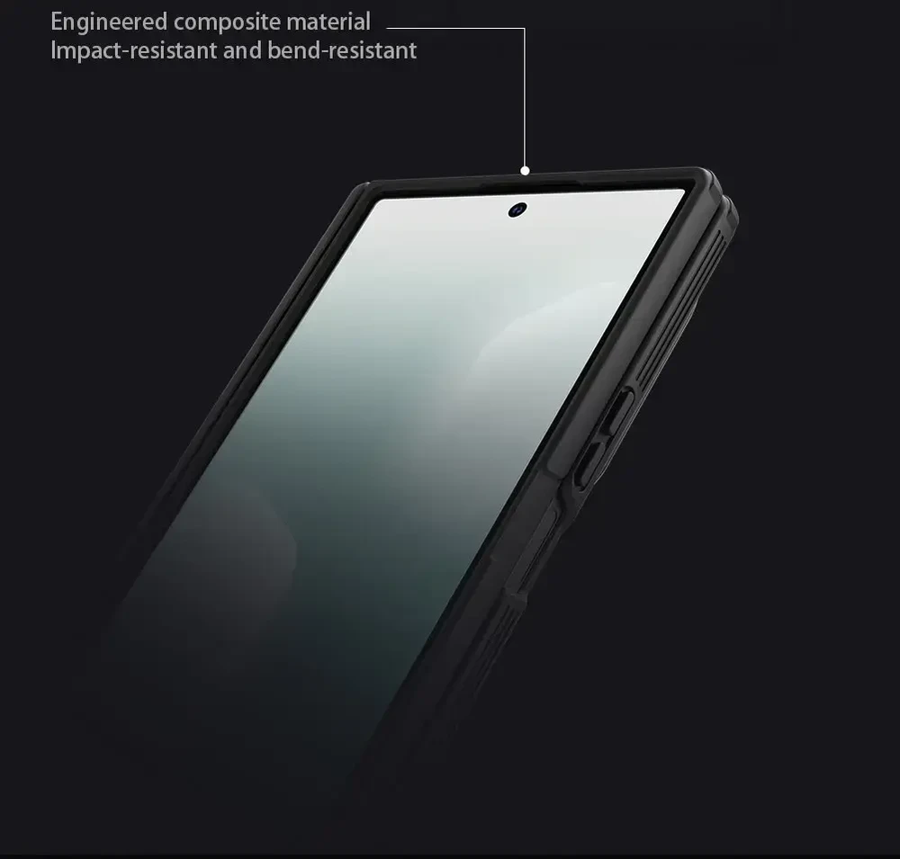 Nillkin CamShield Prop Magnetic (skaidrus Lens) dėklas skirtas Samsung Galaxy Z Fold 7 juodos spalvos