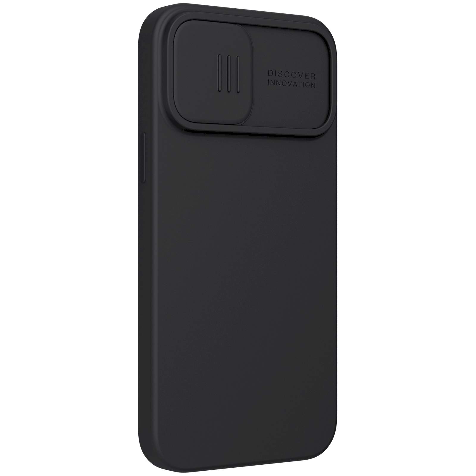 Nillkin CamShield Silky Magnetic – Apple iPhone 13 Pro Max dėklas su fotoaparato dangteliu (elegantiškas juodas)