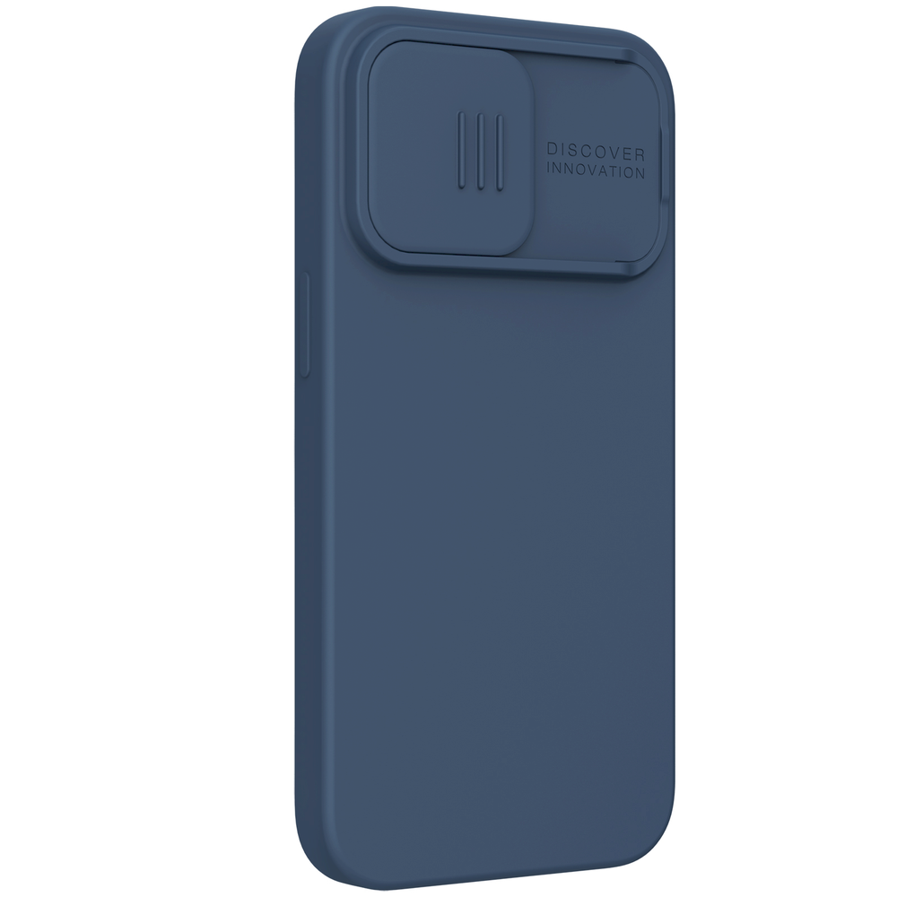 Nillkin CamShield Silky Silikoninis dėklas dangtelis iPhone 13 Pro mėlynas