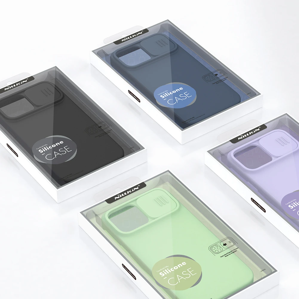 Dėklas Nillkin CamShield Silky Silicone Apple iPhone 13 Pro Max juodas