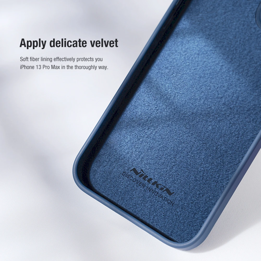 Dėklas Nillkin CamShield Silky Silicone Apple iPhone 13 Pro Max juodas
