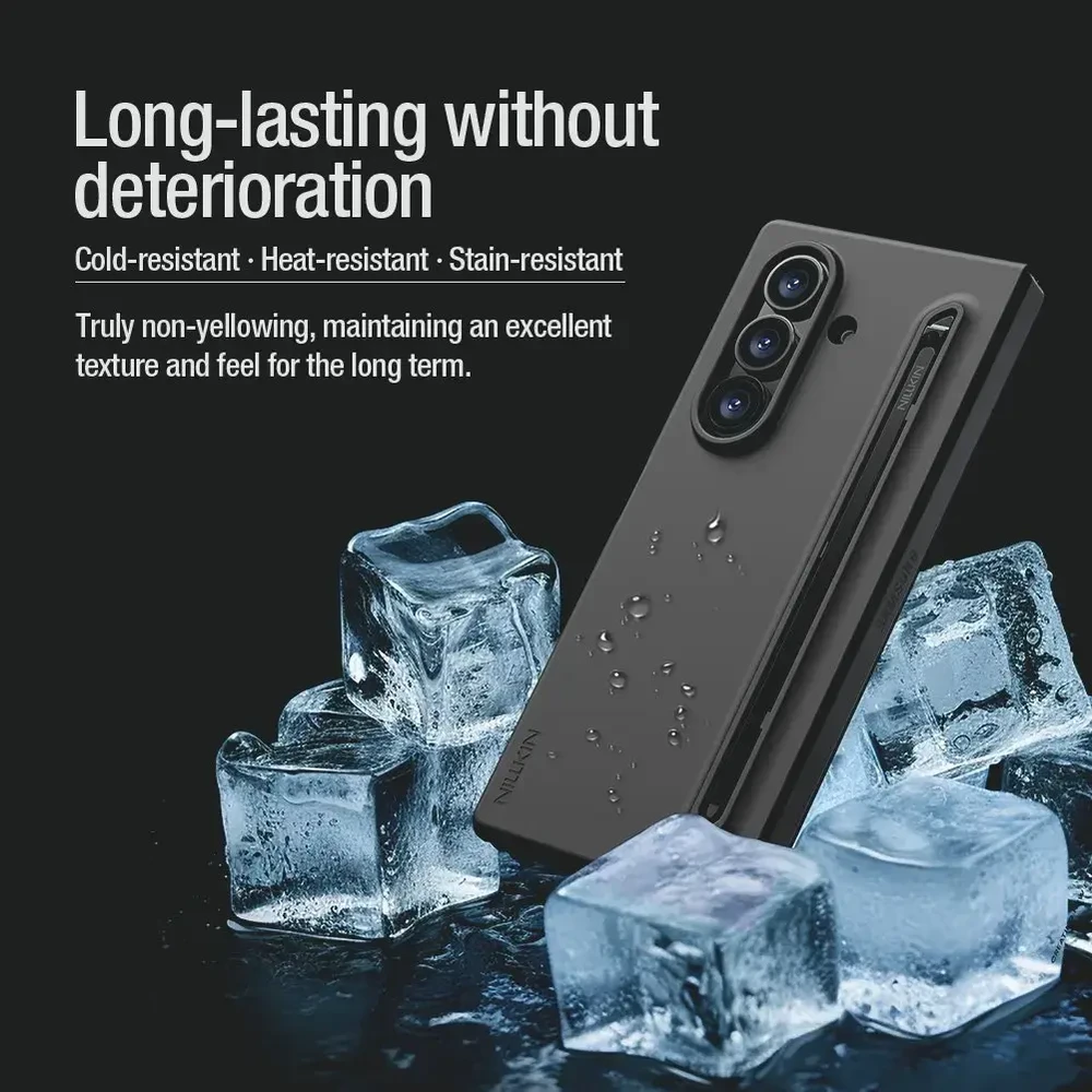 „Nillkin Flex Pure Fold“ rašiklio lizdo dėklas, skirtas „Samsung Galaxy Z Fold 7“, šviesiai žalias