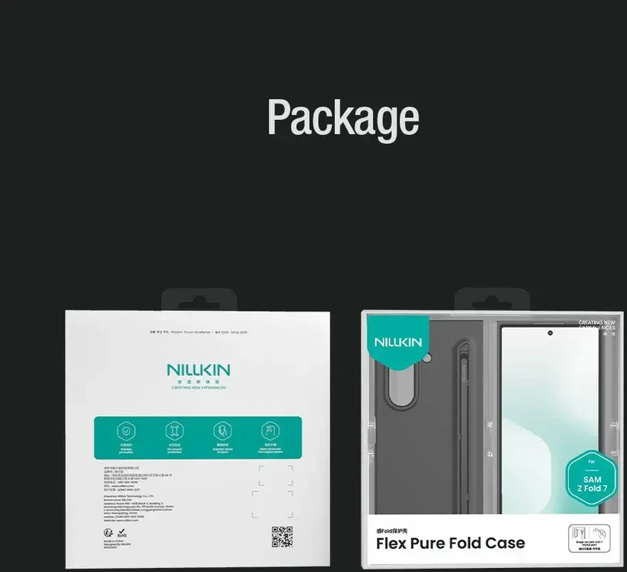 „Nillkin Flex Pure Fold“ rašiklio lizdo dėklas, skirtas „Samsung Galaxy Z Fold 7“, šviesiai žalias