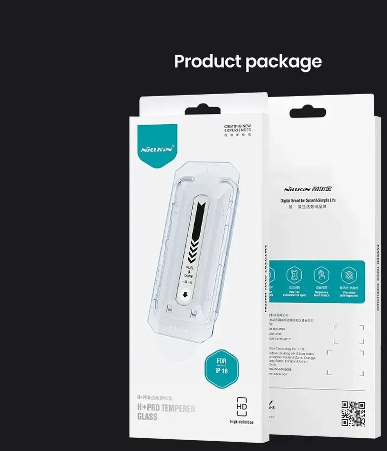 Nillkin Apsauginis stiklas 0.2mm H+ PRO 2.5D Apple iPhone 16 (with applicator)