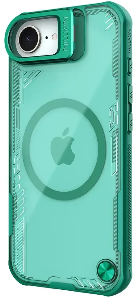 Nillkin Iceblade Prop Magnetic dėklas su Stand skirtas Apple iPhone 16e – žalios spalvos