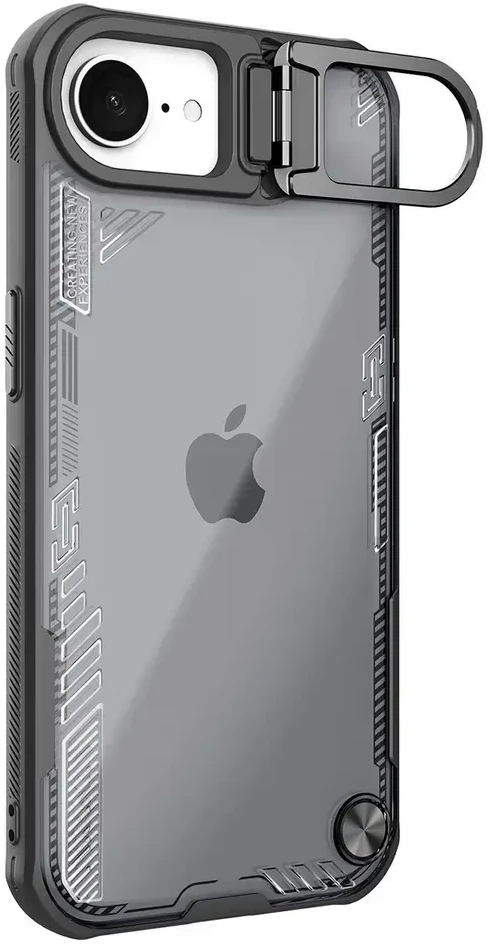 Nillkin Iceblade Prop dėklas su Stand skirtas Apple iPhone 16e – juodos spalvos
