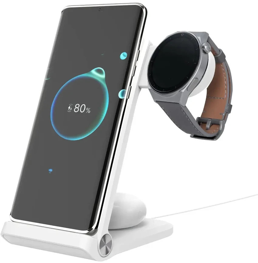 Nillkin PowerTrio 3in1 belaidis įkroviklis skirtas Huawei Watch baltos spalvos