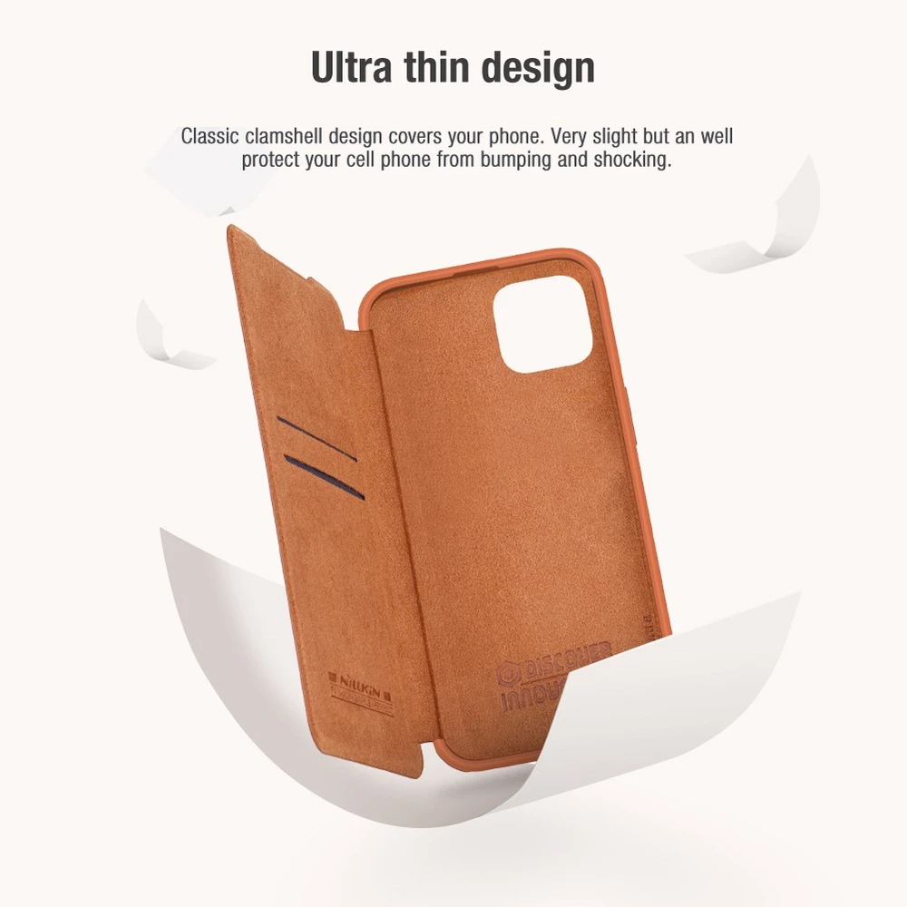 Dėklas Nillkin Qin Pro Apple iPhone 14 raudonas