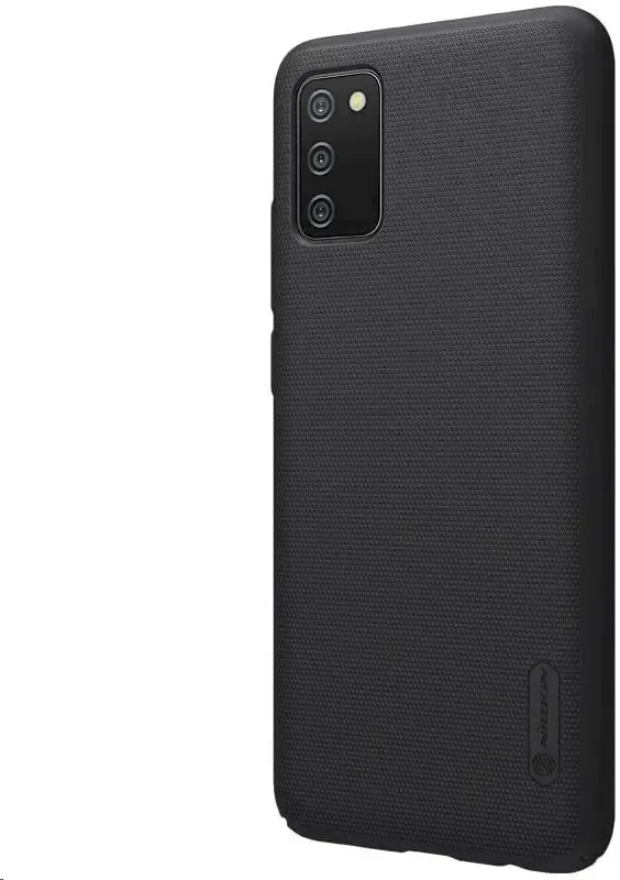 Dėklas Nillkin Super Frosted Shield reinskirtasced case cover skirtas Samsung Galaxy A02s EU juodos spalvos