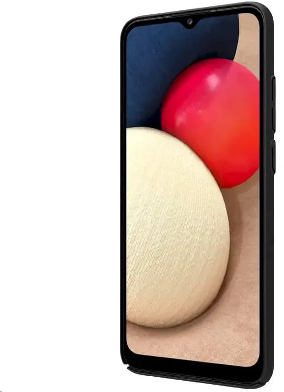 Dėklas Nillkin Super Frosted Shield reinskirtasced case cover skirtas Samsung Galaxy A02s EU juodos spalvos