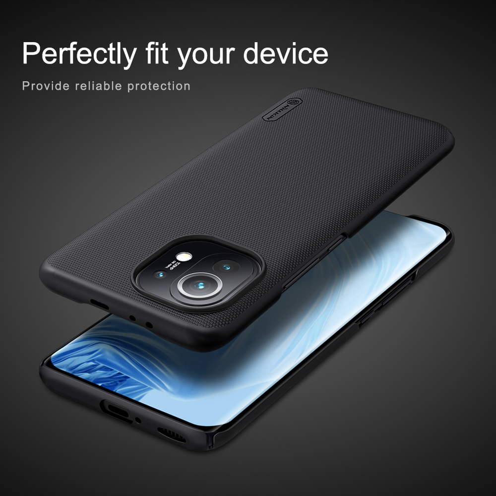 Dėklas NILLKIN SUPER FROSTED SHIELD CASE + STAND XIAOMI MI 11 Juodas