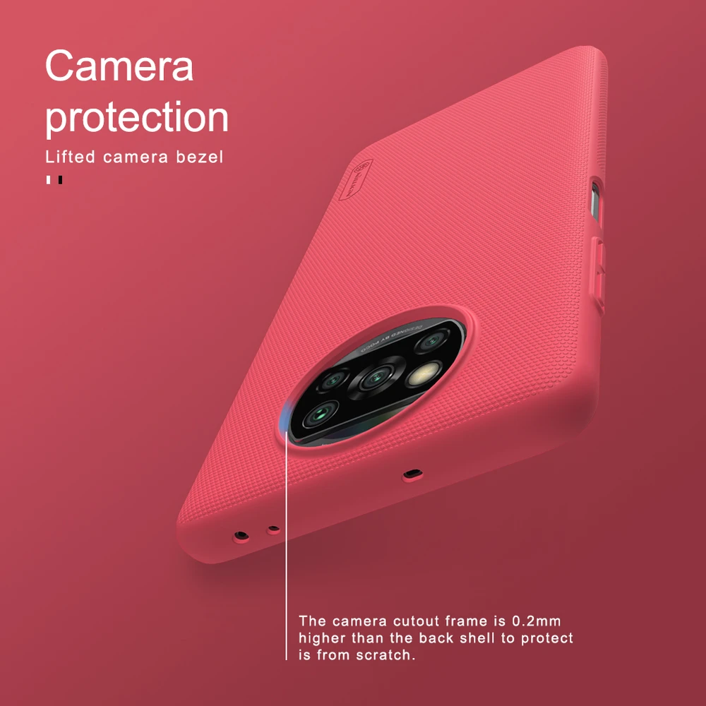 Dėklas Nillkin Frosted Shield, skirtas Xiaomi POCO X3 juodas