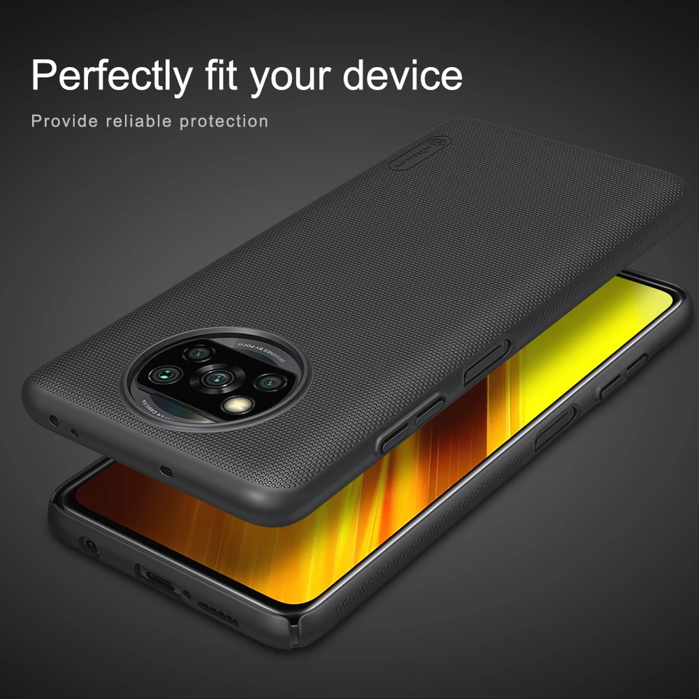 Dėklas Nillkin Frosted Shield, skirtas Xiaomi POCO X3 juodas