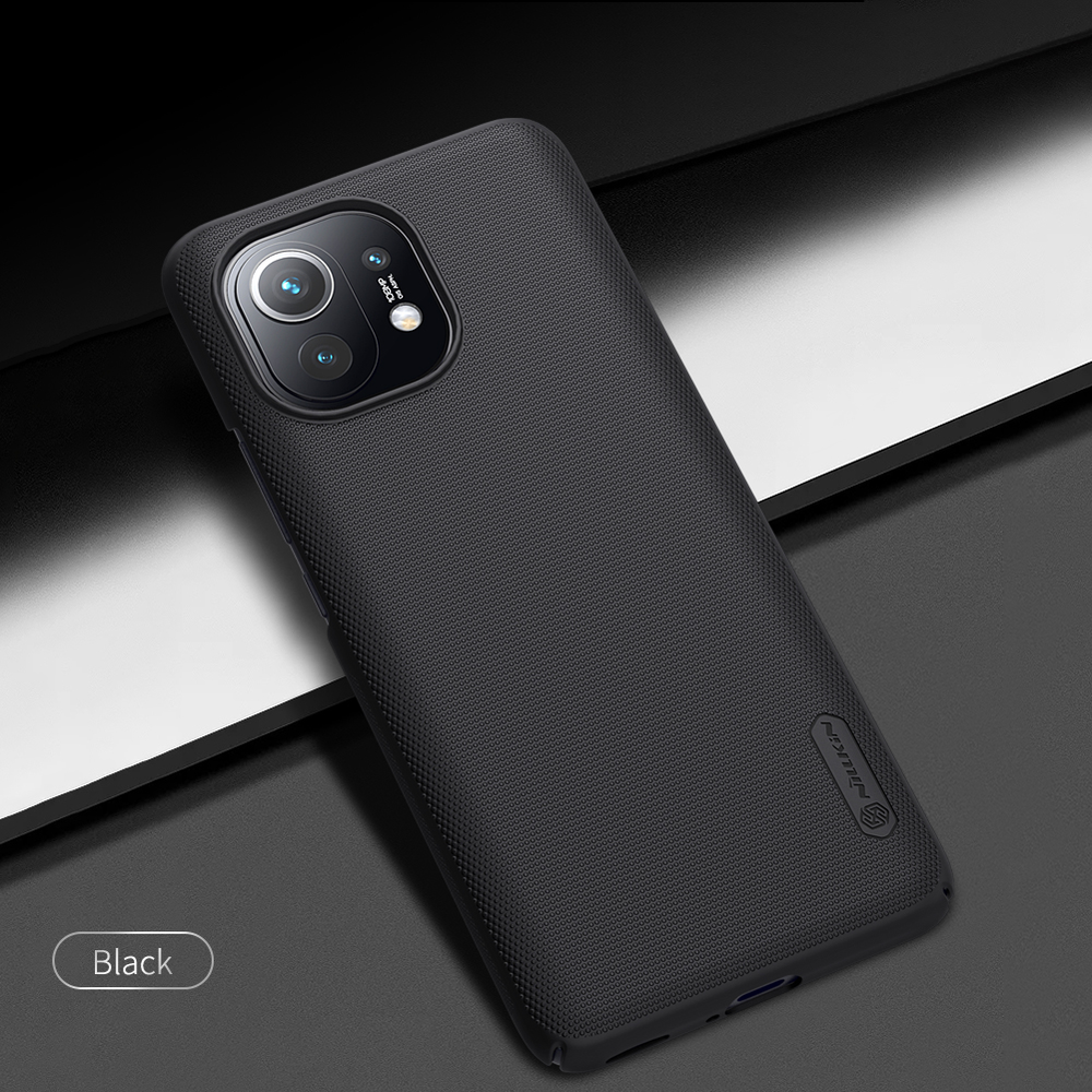Dėklas NILLKIN SUPER FROSTED SHIELD CASE + STAND XIAOMI MI 11 Juodas