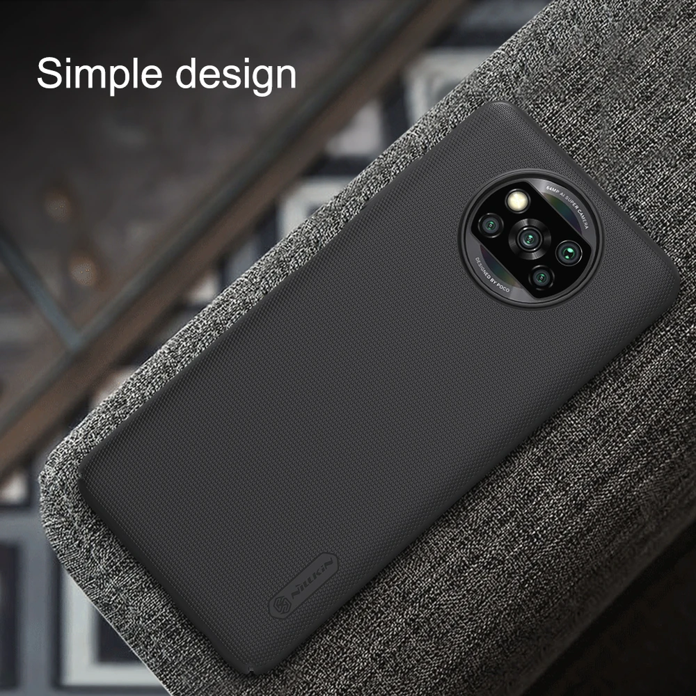 Dėklas Nillkin Frosted Shield, skirtas Xiaomi POCO X3 juodas