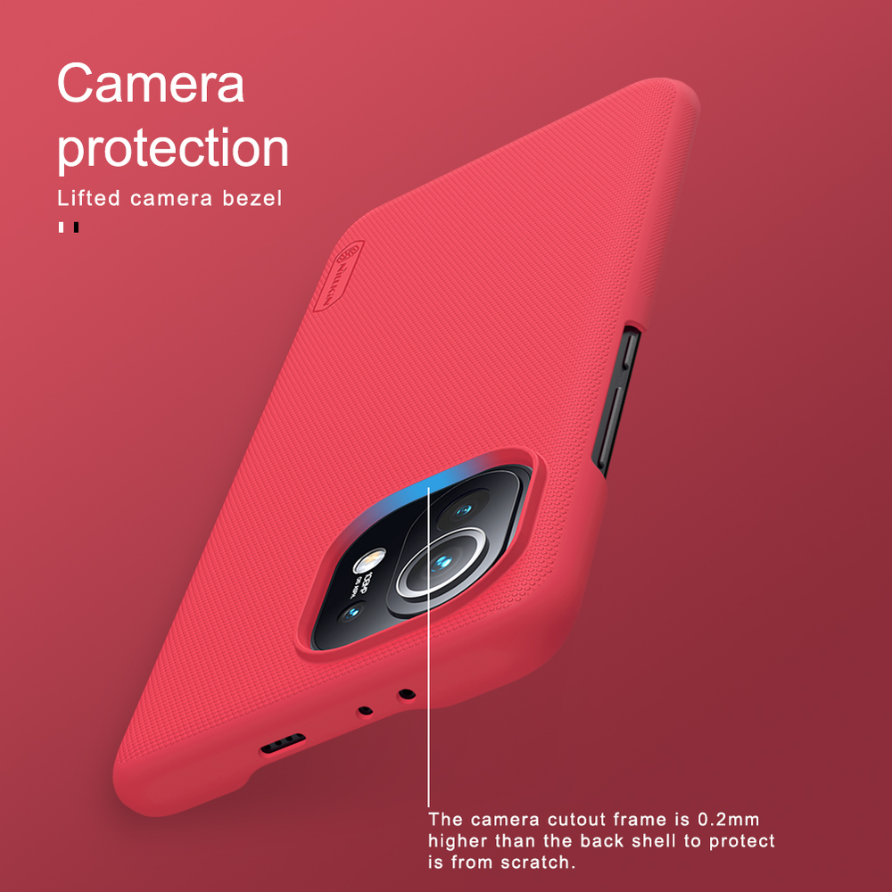 Dėklas NILLKIN SUPER FROSTED SHIELD CASE + STAND XIAOMI MI 11 Juodas