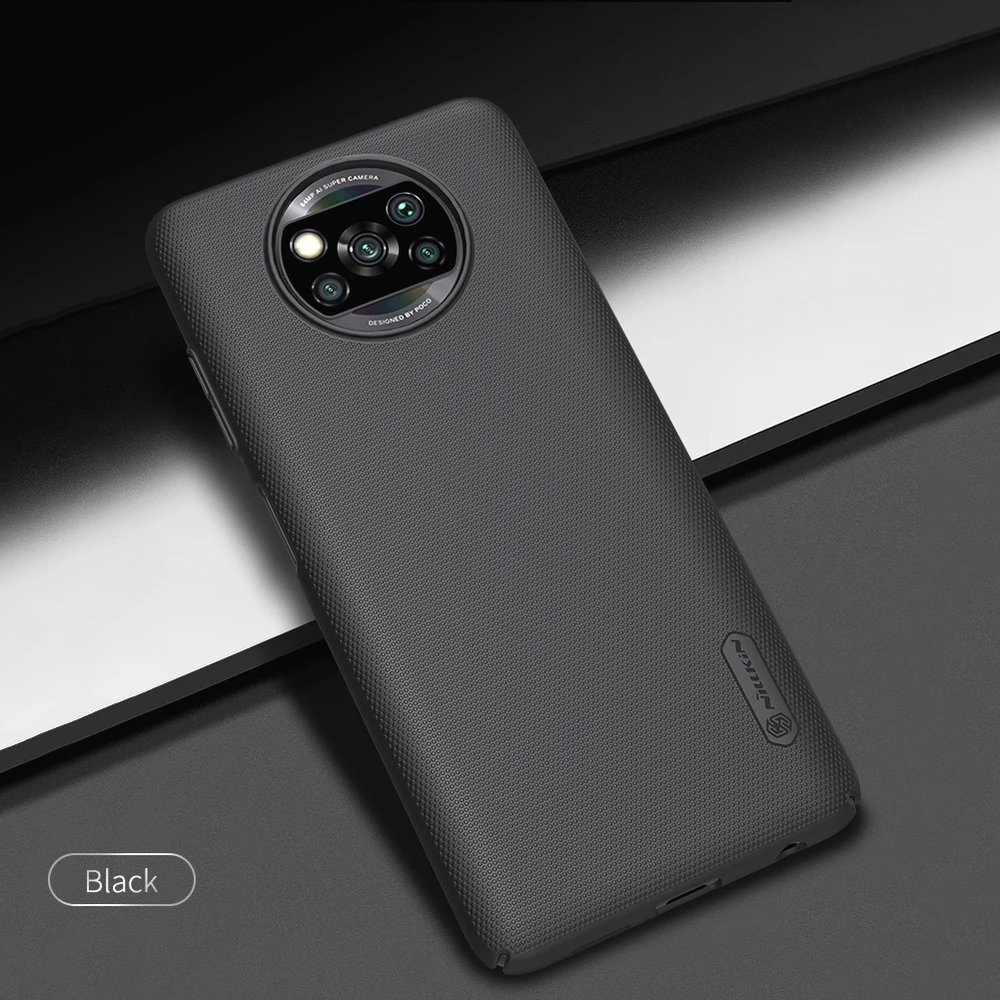 Dėklas Nillkin Frosted Shield, skirtas Xiaomi POCO X3 juodas