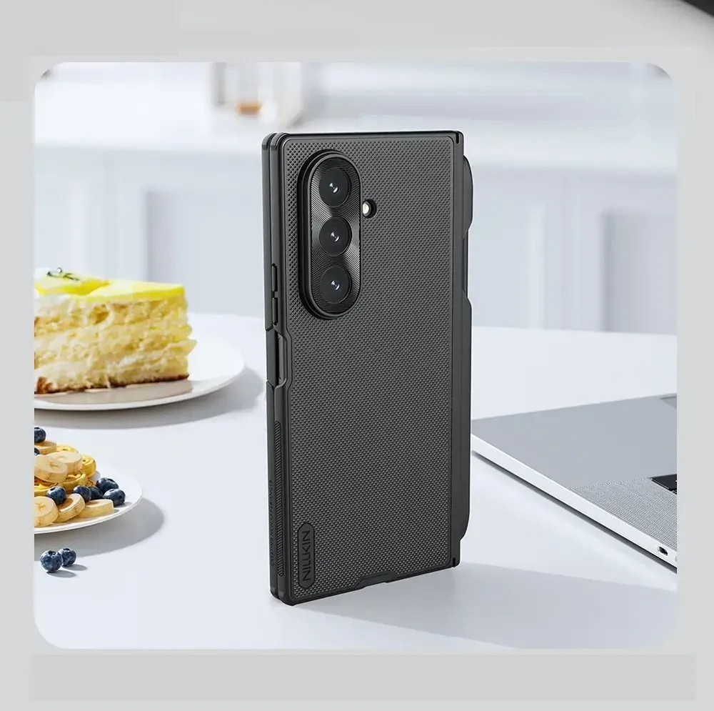 Nillkin Super Frosted FOLD Pen Slot Back dėklas skirtas Samsung Galaxy Z Fold 7 juodos spalvos