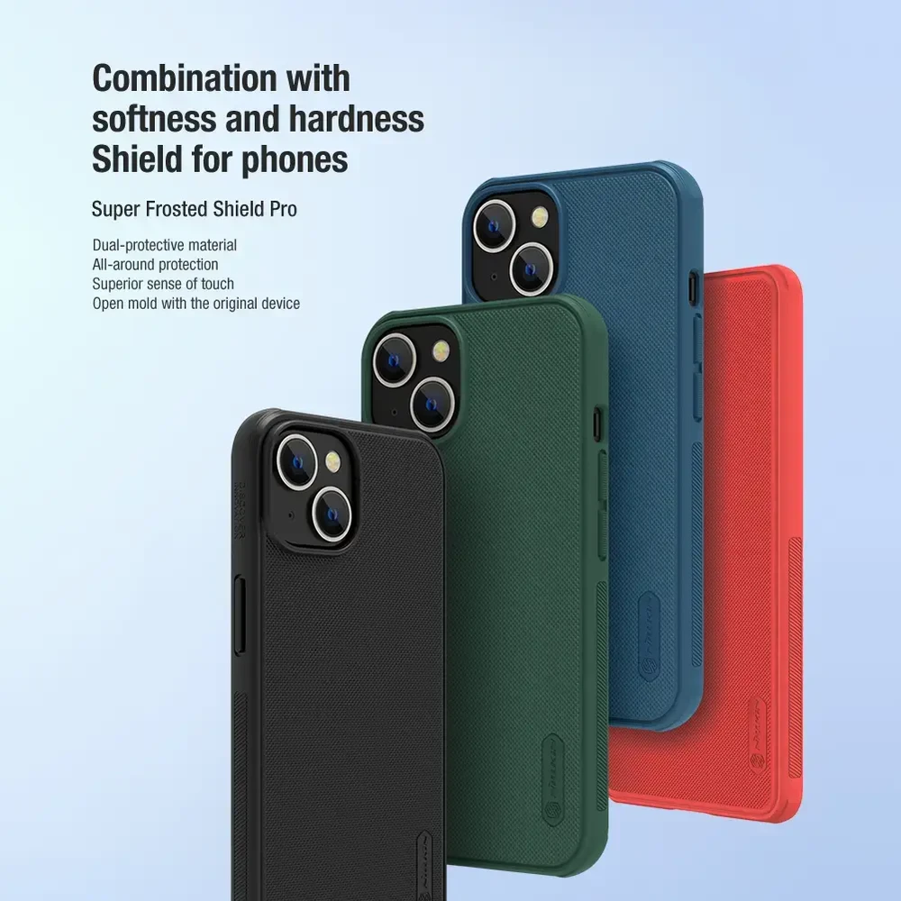 Nillkin Super Frosted Shield Pro dėklas, skirtas Apple iPhone 14 Plus (juodas)
