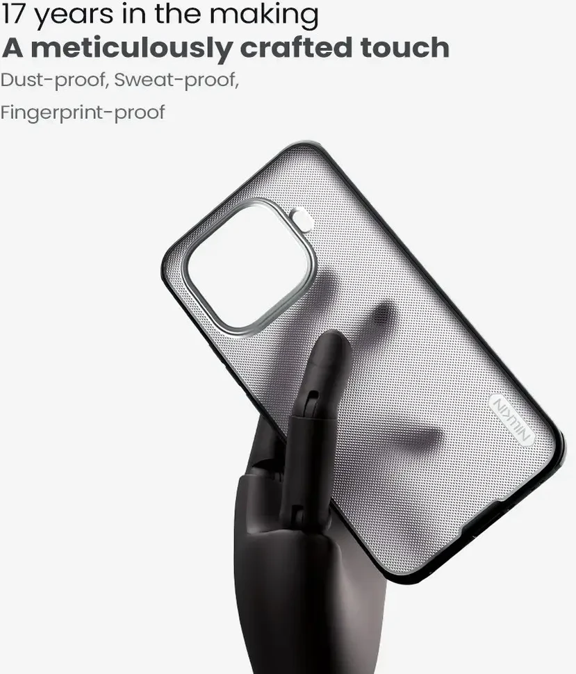 Nillkin Super Frosted PRO Back dėklas skirtas Xiaomi 15T Pro Transparent Juodas