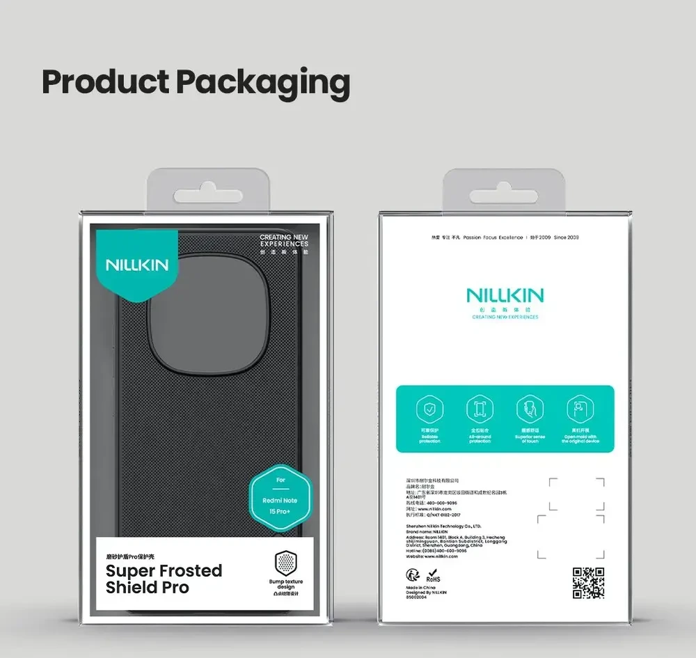 Nillkin Super Frosted PRO Back dėklas skirtas Xiaomi Redmi Note 15 Pro+ 5G Juodas