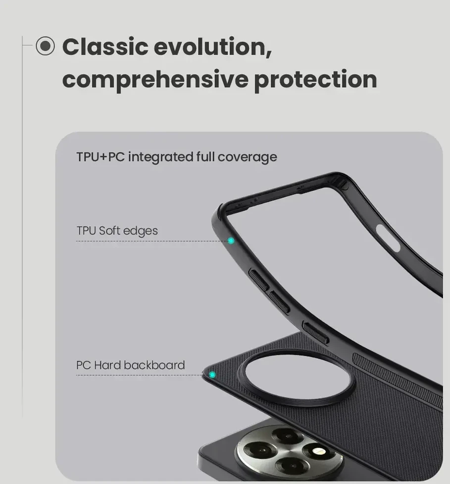 Nillkin Super Frosted PRO Back Cover skirta OnePlus 13R dėklas telefonui juodos spalvos
