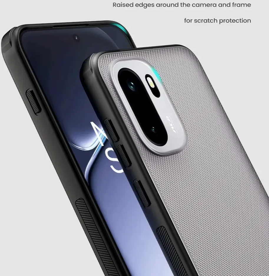 Nillkin Super Frosted PRO Back dėklas skirtas OnePlus 15R skaidrus juodos spalvos