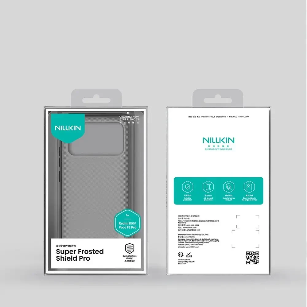 Nillkin Super Frosted PRO Back dėklas skirtas Poco F8 Pro skaidrus juodos spalvos