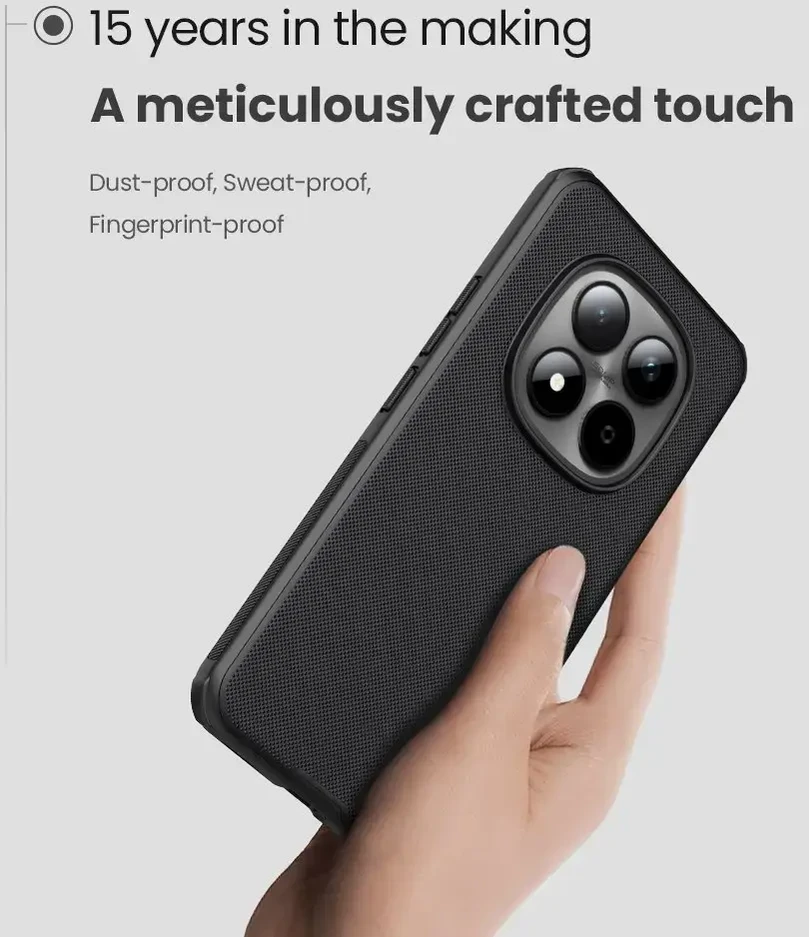 Nillkin Super Frosted PRO Back dėklas skirtas Xiaomi Redmi Note 15 Pro+ 5G Juodas
