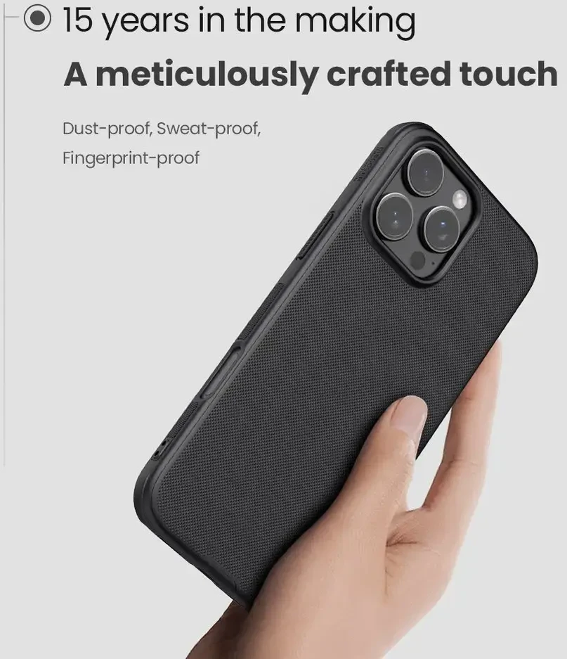 Nillkin Super Frosted Pro Back Apple iPhone 16 Pro dėklas telefonui juodos spalvos
